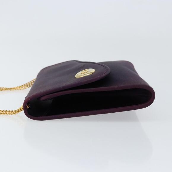 Christian Dior Purple Ostrich Saddle Bag With Gold Hardware  Christian Dior Saddle Chain Shoulder Bag Nylon Purple Gold Auth BA8264